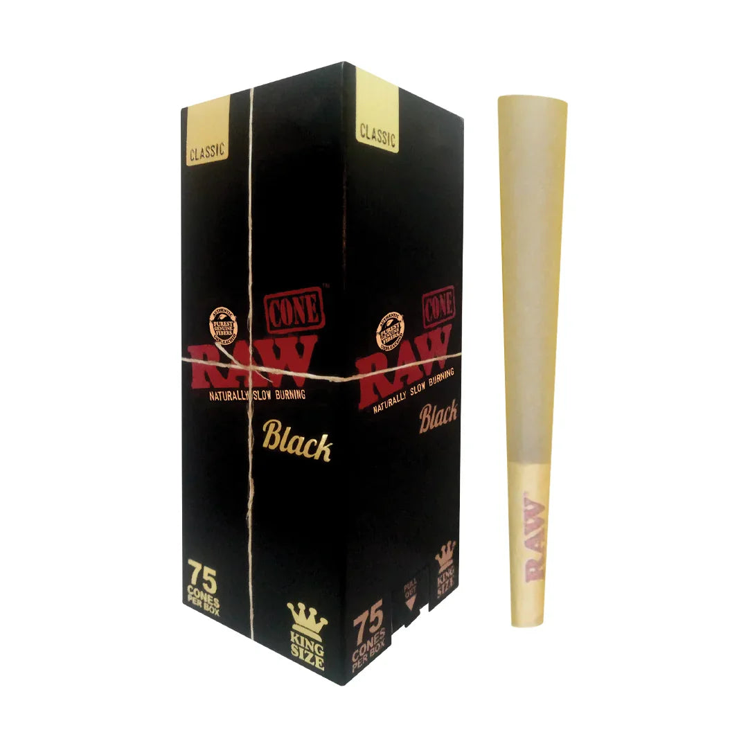 RAW Black Classic Cones - Stoner