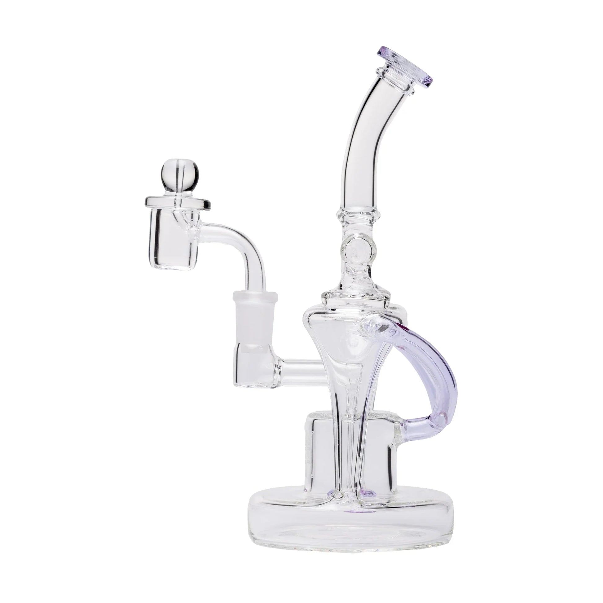 Human Grade Dualing Recycler Glass Rig Water Pipe - Stoner