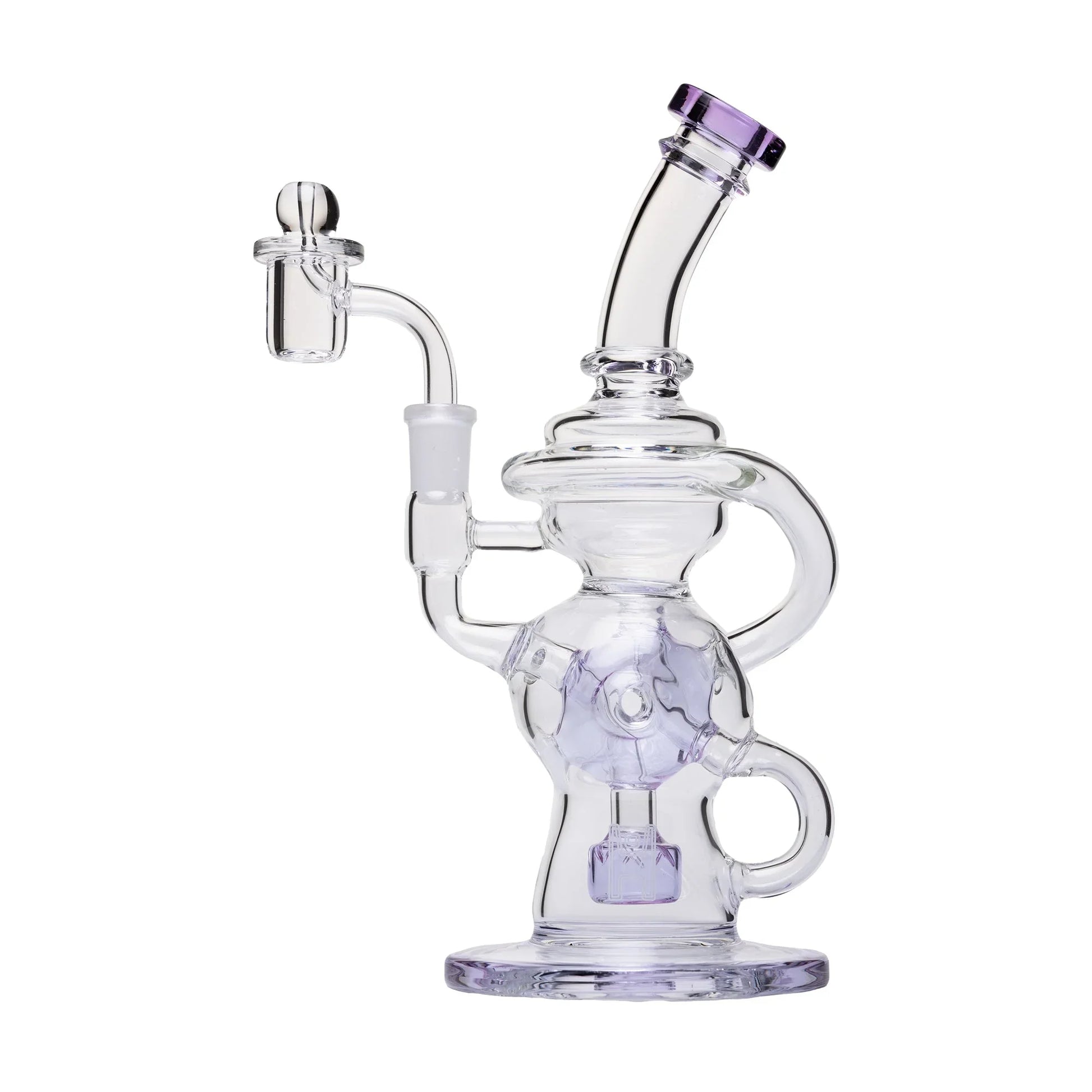 Human Grade 10" Swiss Rig Glass Recycler Water Pipe - Stoner