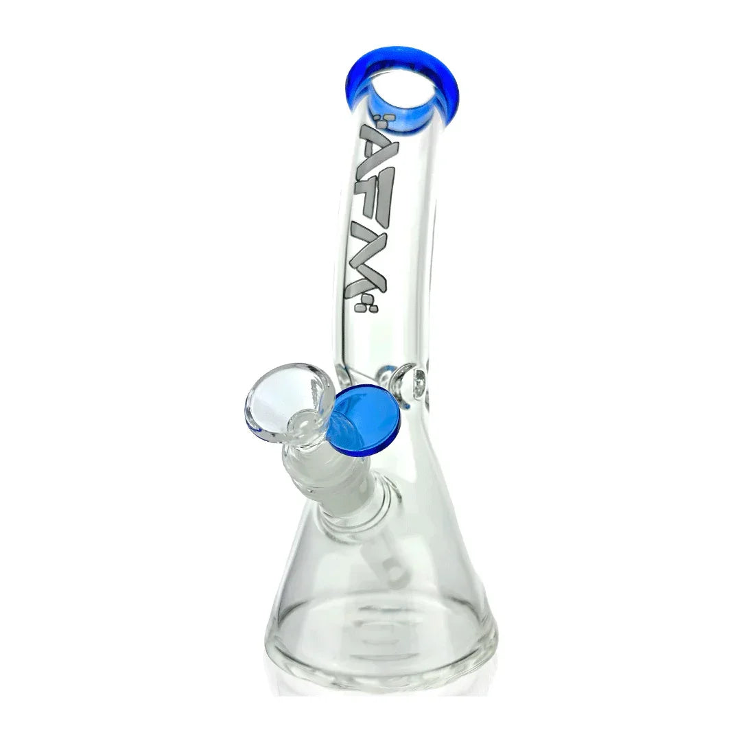 AFM Glass 8.5" Bent Beaker Glass Water Pipe - Stoner