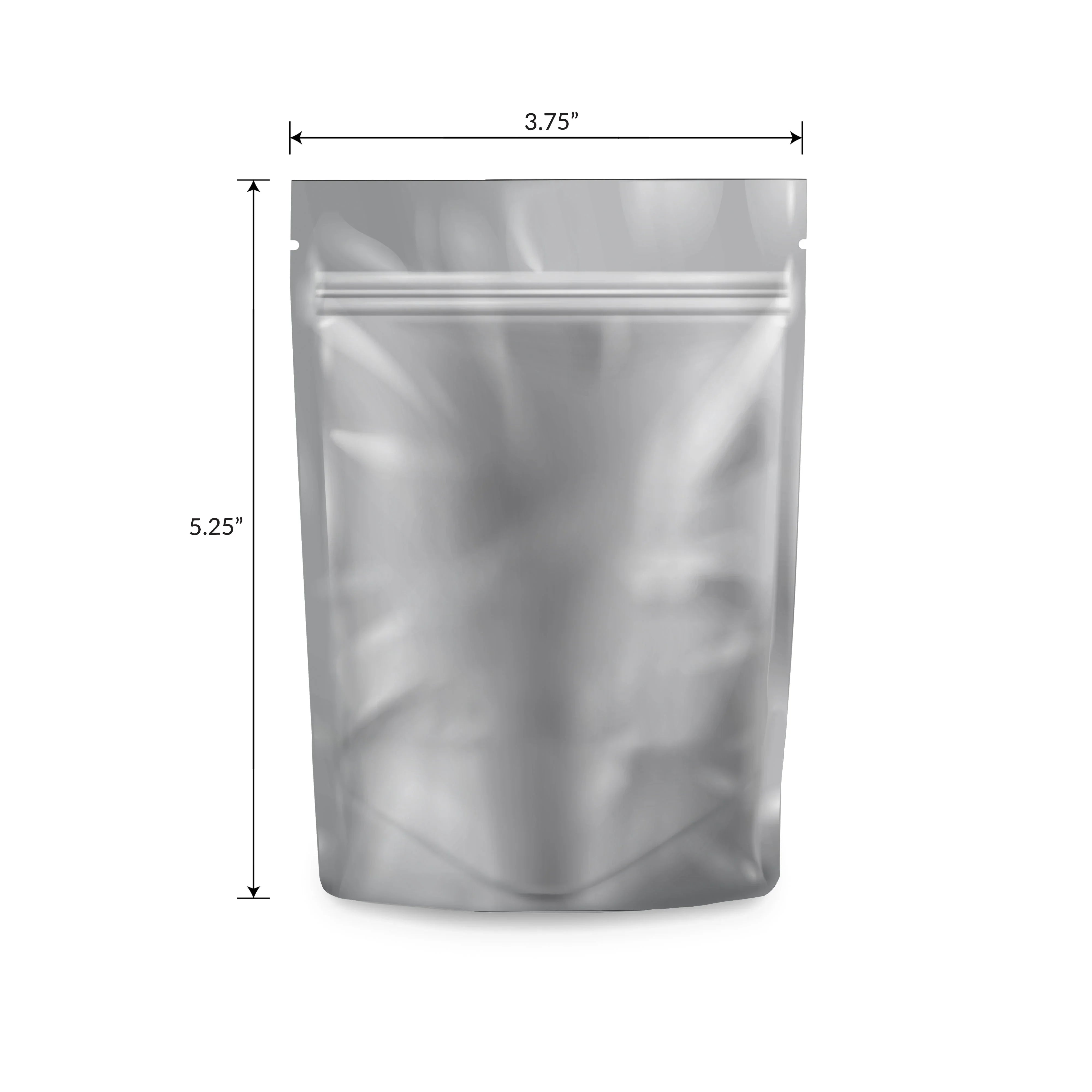 Loud Lock 1/8 Ounce Mylar Smell Proof Vacuum Seal Bags - 100 Count Black/Clear - Stoner