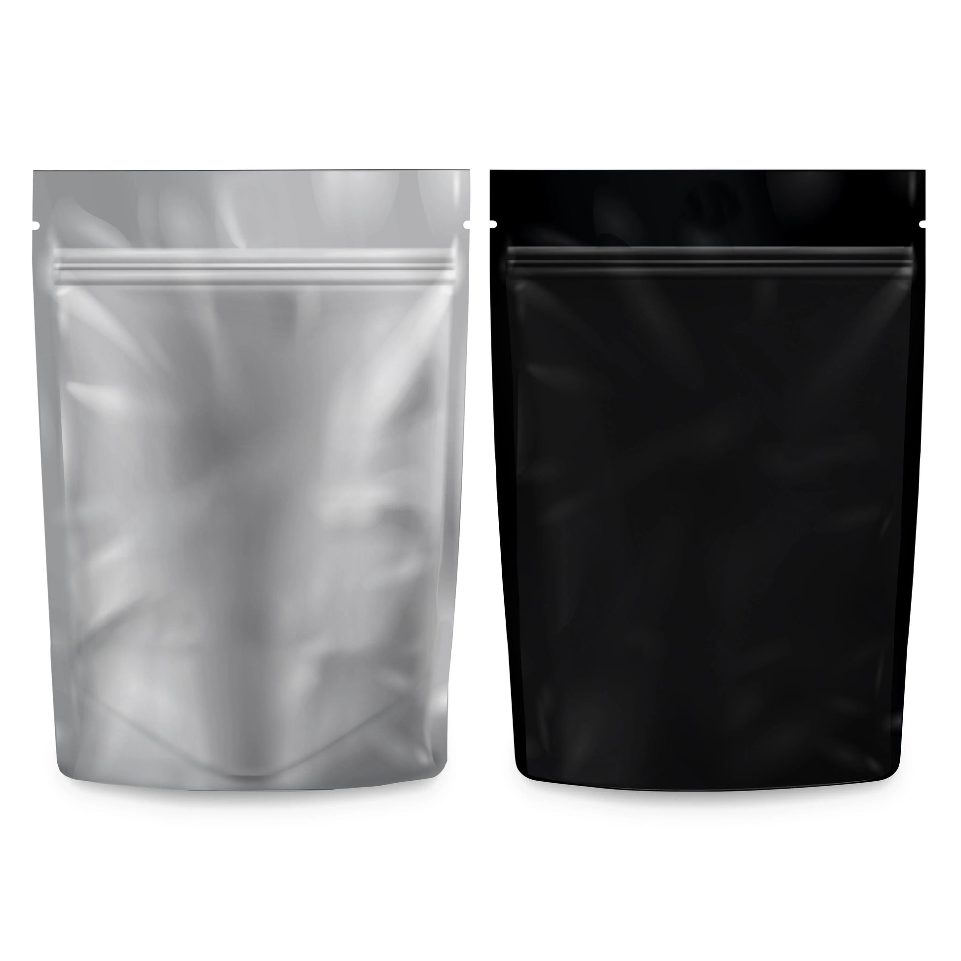 Loud Lock 1/8 Ounce Mylar Smell Proof Vacuum Seal Bags - 100 Count Black/Clear - Stoner