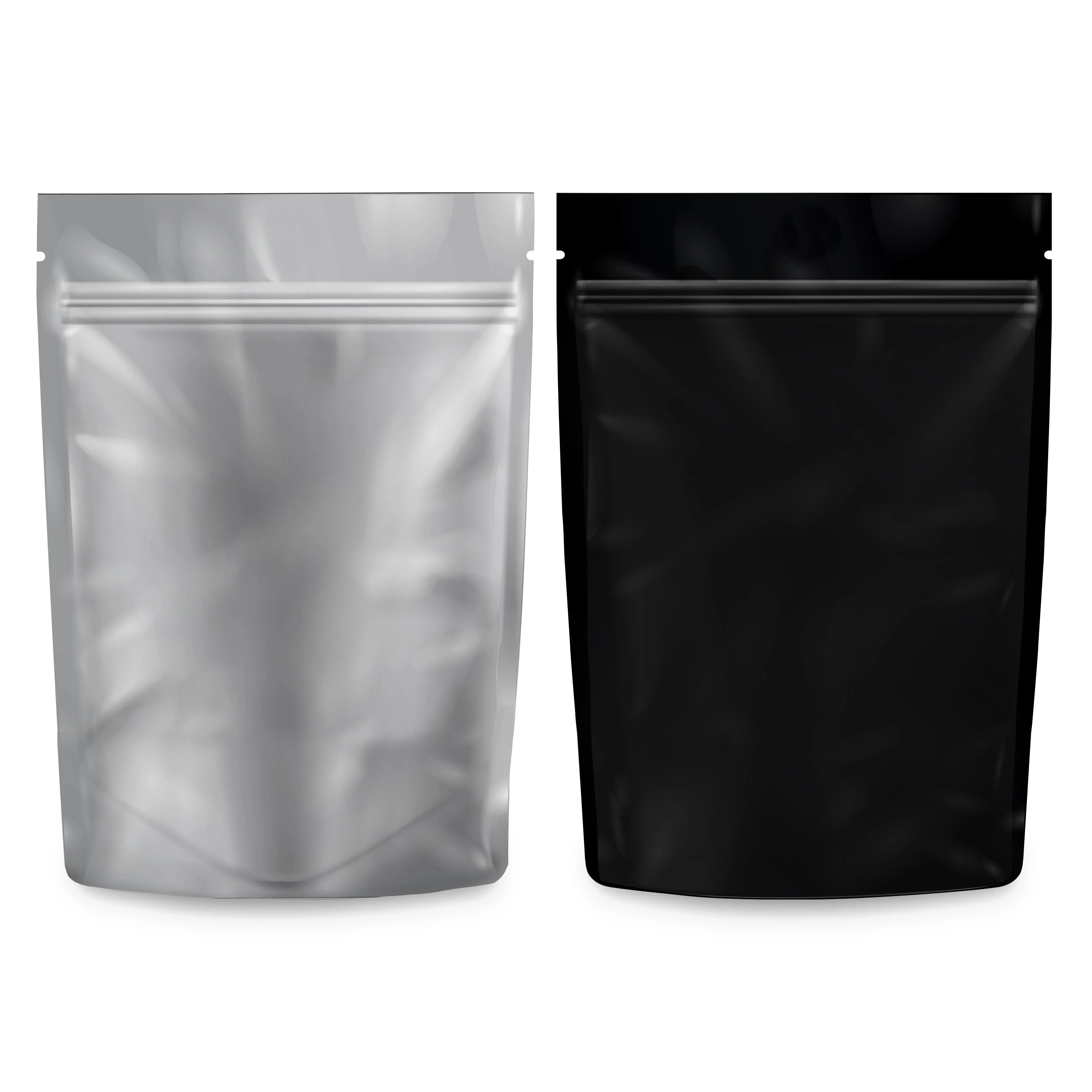 Loud Lock 1/8 Ounce Mylar Smell Proof Vacuum Seal Bags - 100 Count Black/Clear - Stoner