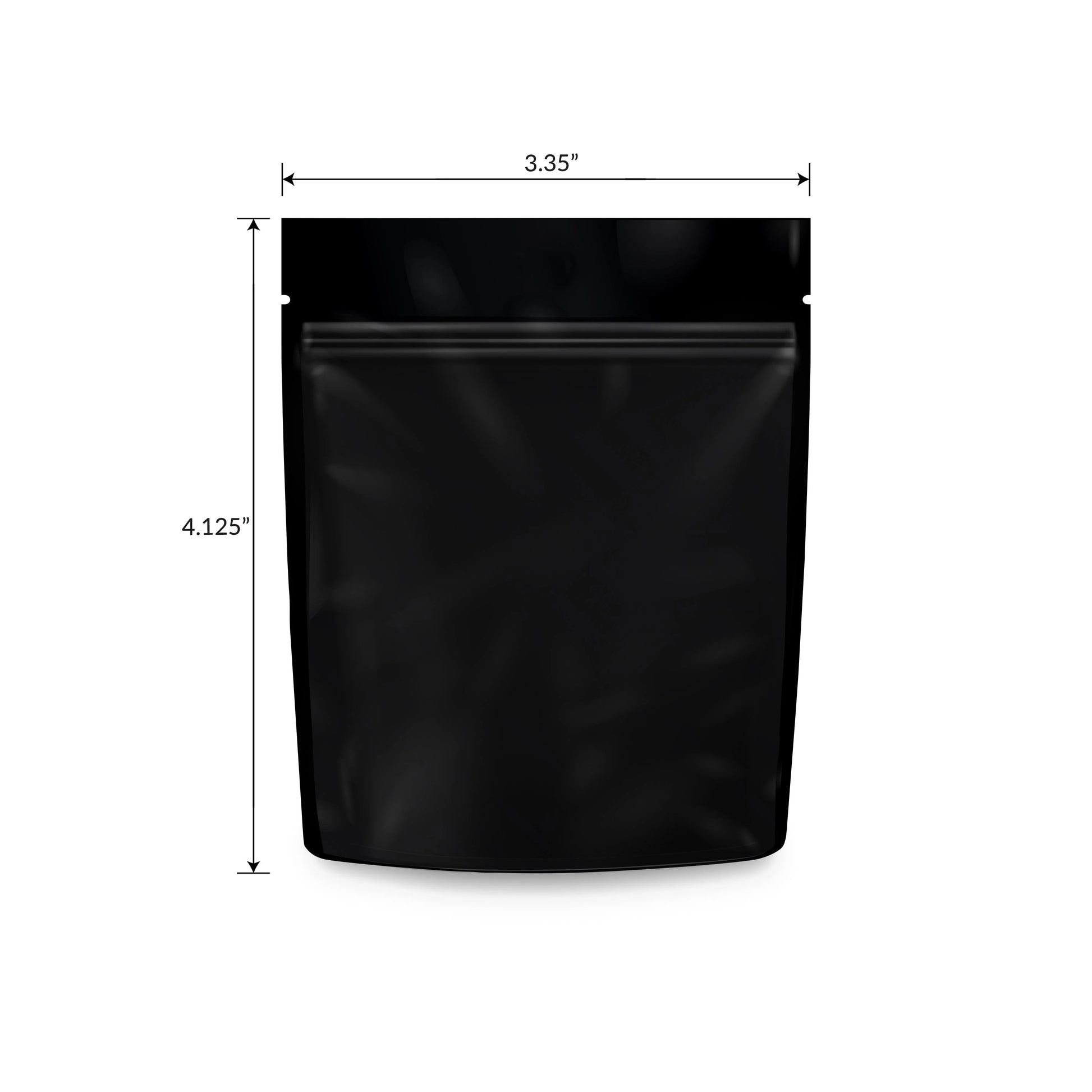 Loud Lock 1 Gram Mylar Smell Proof Vacuum Seal Bags - 100 Count All Black - Stoner