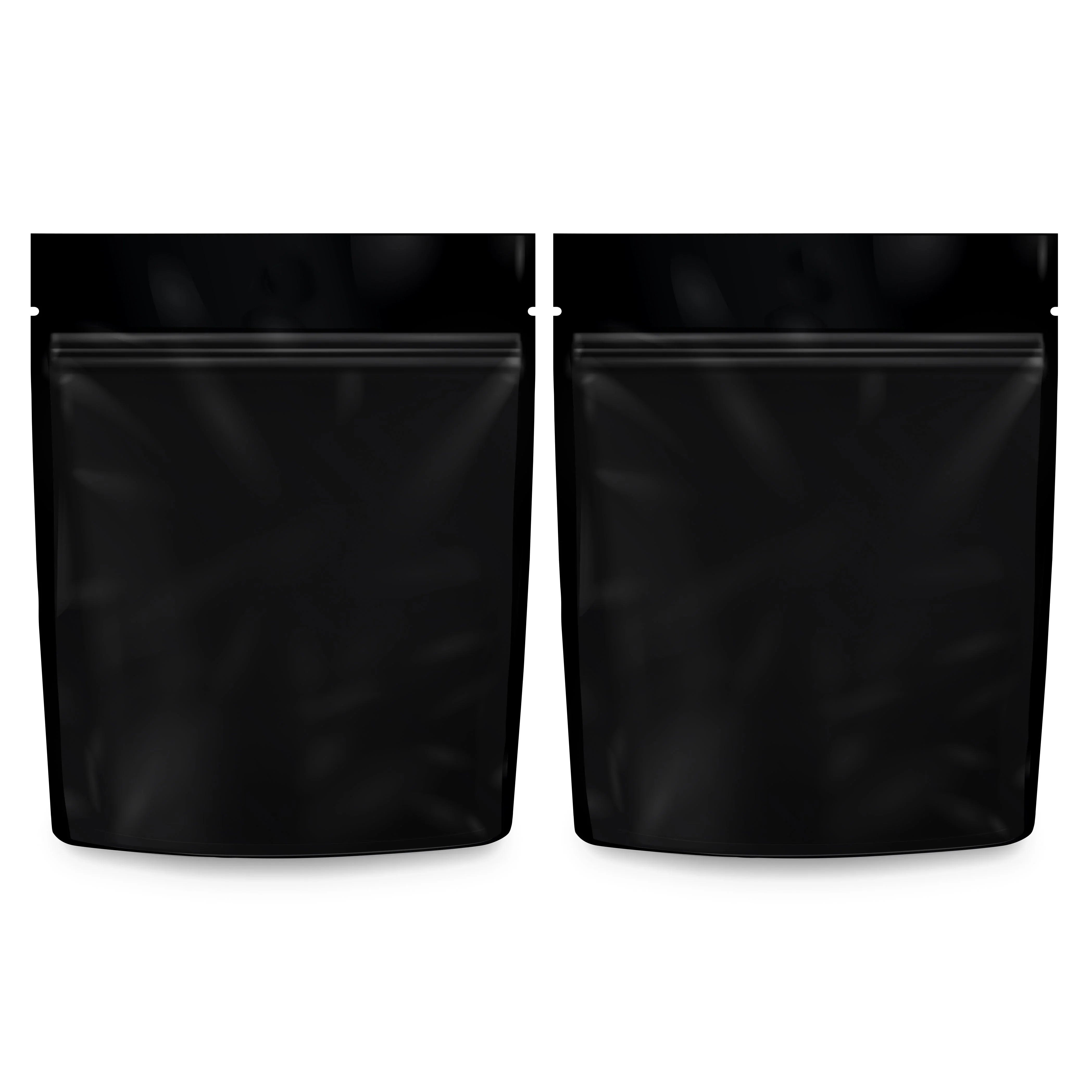 Loud Lock 1 Gram Mylar Smell Proof Vacuum Seal Bags - 100 Count All Black - Stoner