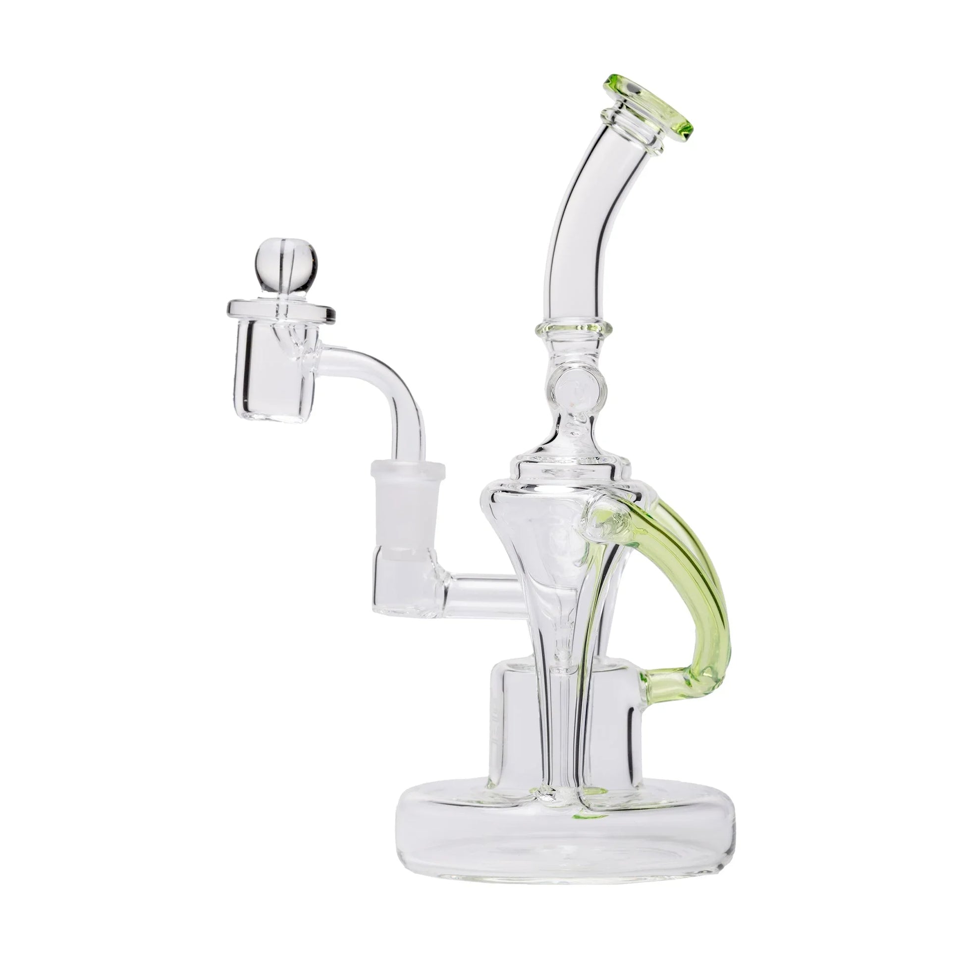 Human Grade Dualing Recycler Glass Rig Water Pipe - Stoner