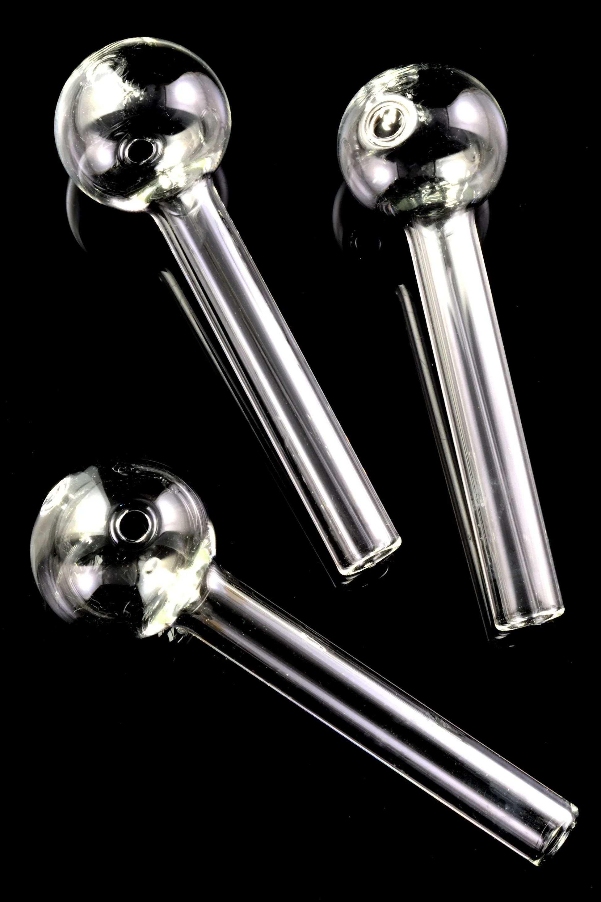 US-Made 4" Clear Thick Glass Oil Burner Pipe - Stoner