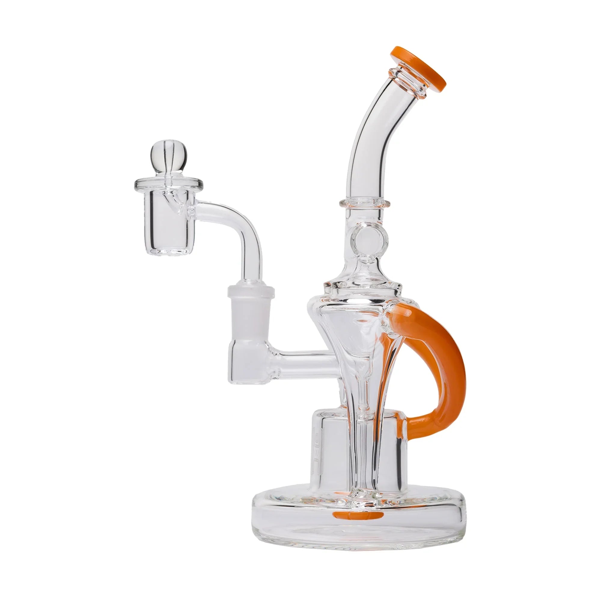 Human Grade Dualing Recycler Glass Rig Water Pipe - Stoner