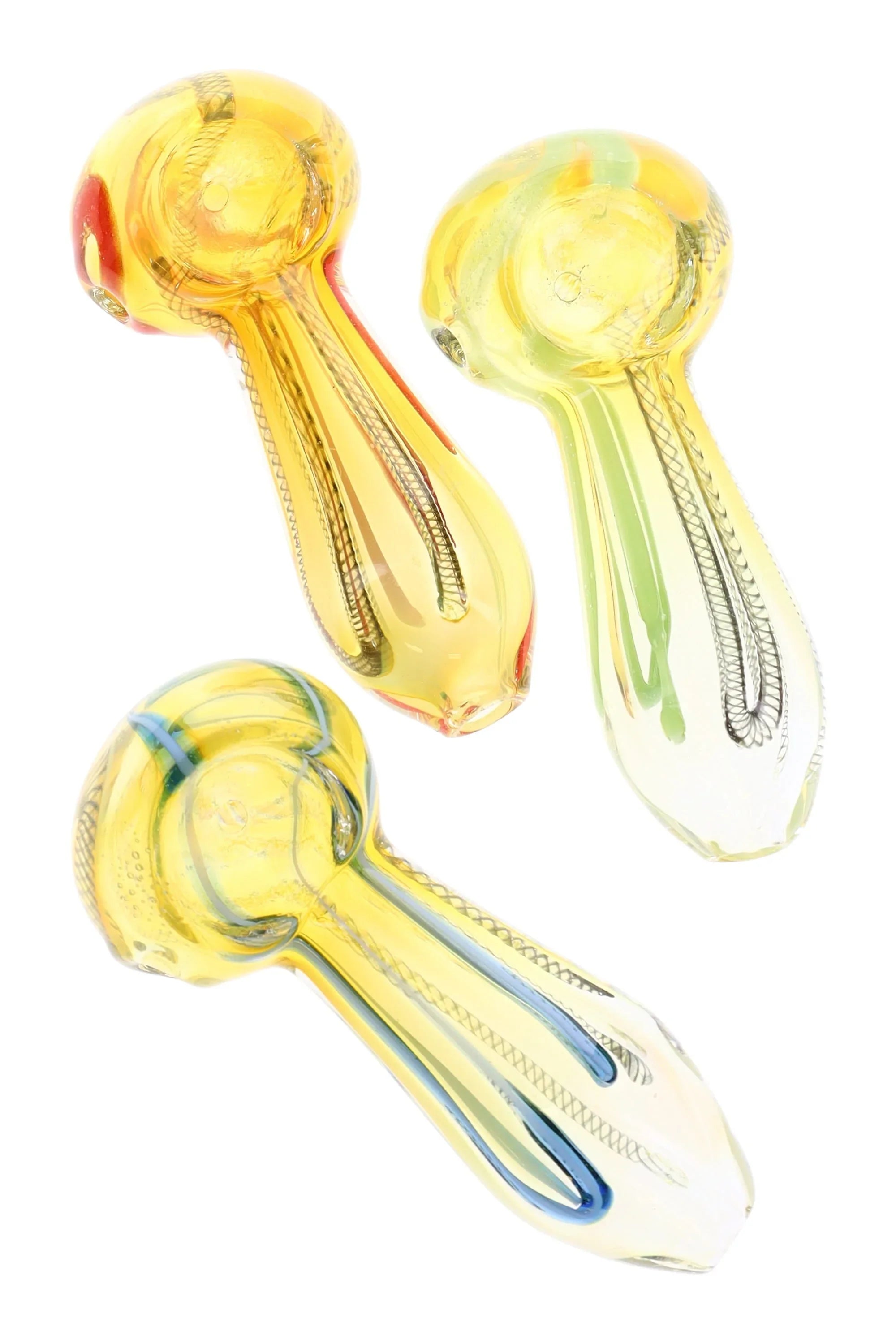 3″ Color-Changing Striped Glass Pipe - Stoner