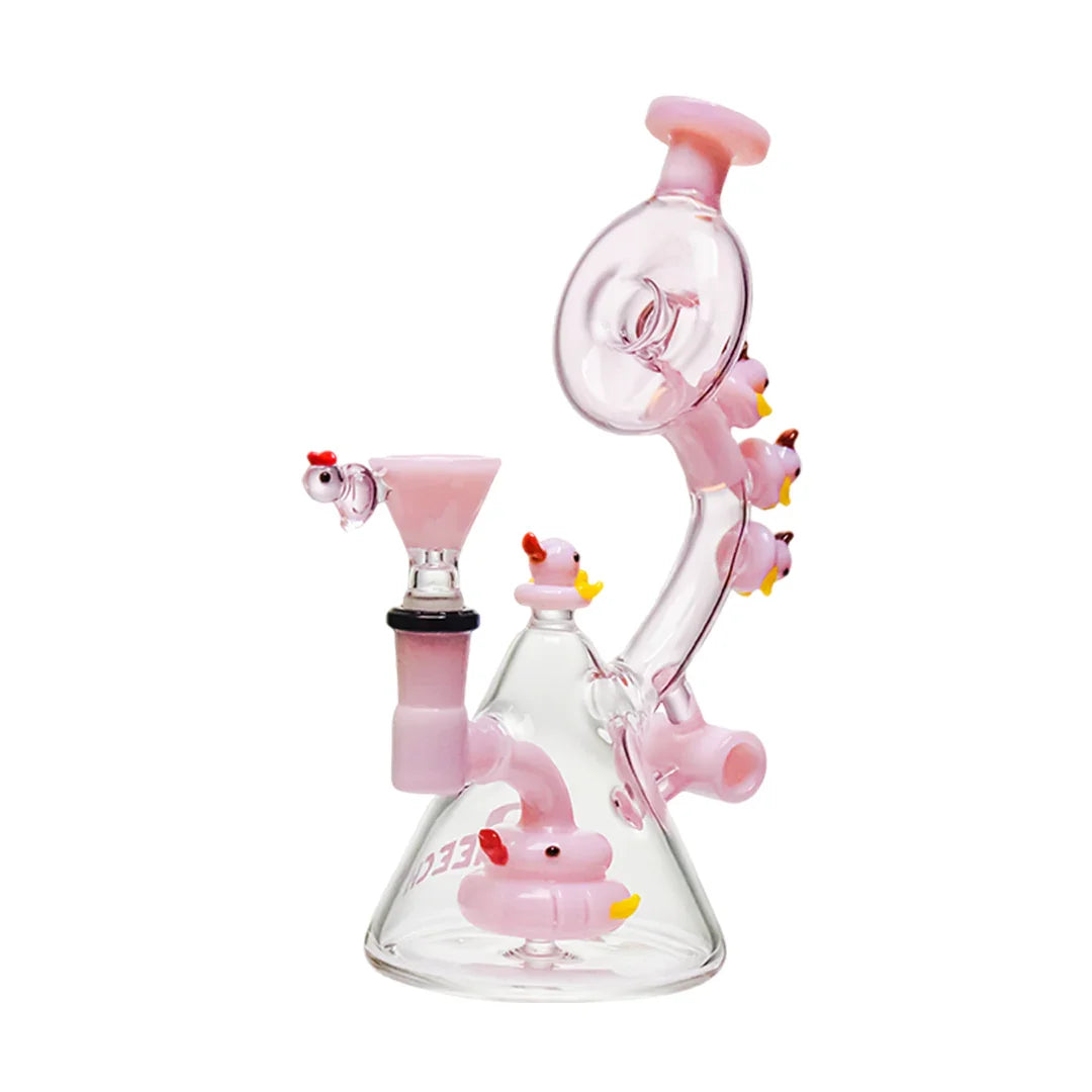 Cheech Glass 8.5" The Ducks on the Ring Water Pipe - Stoner