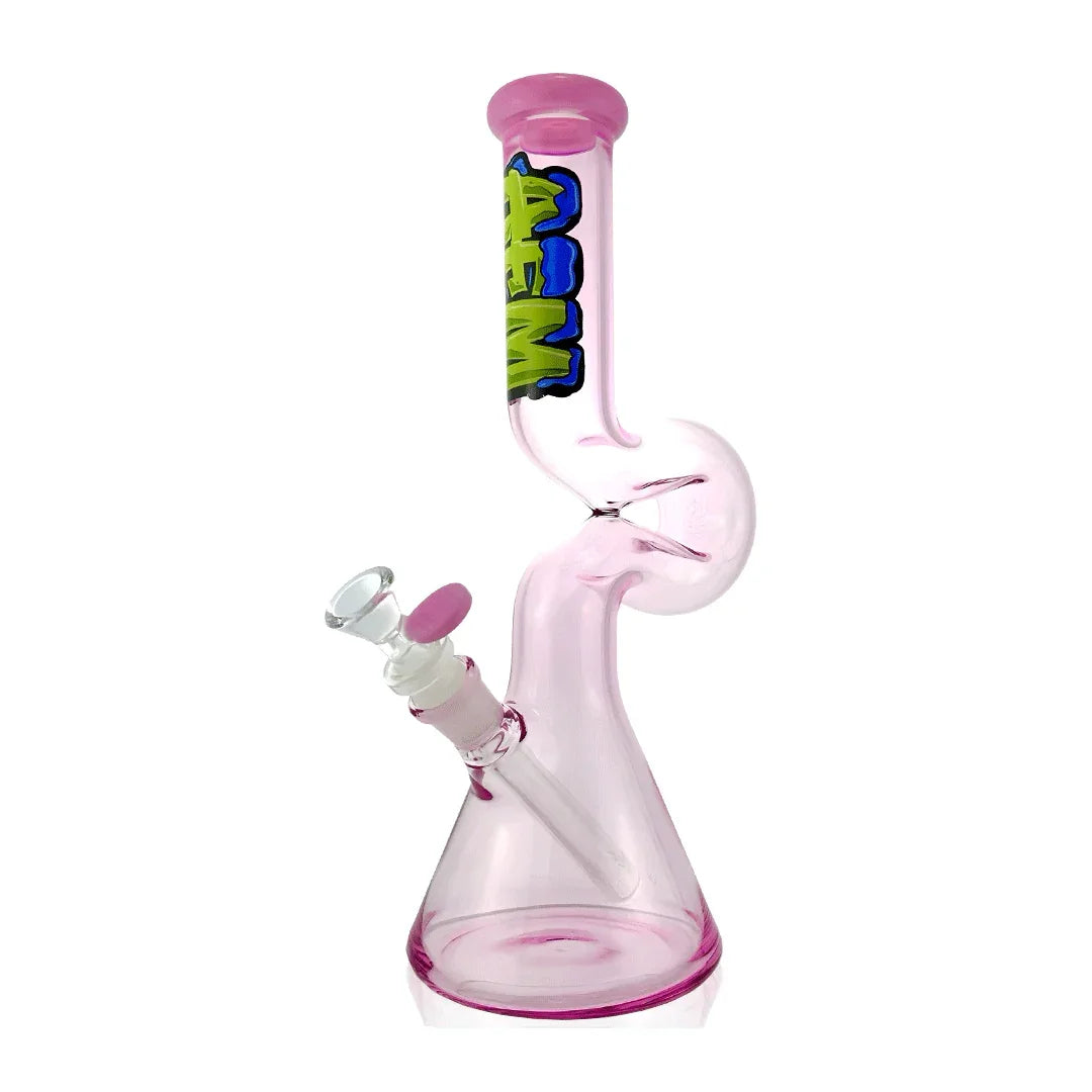 AFM Glass 12" Beaker Wave Full Color Glass Water Pipe - Stoner