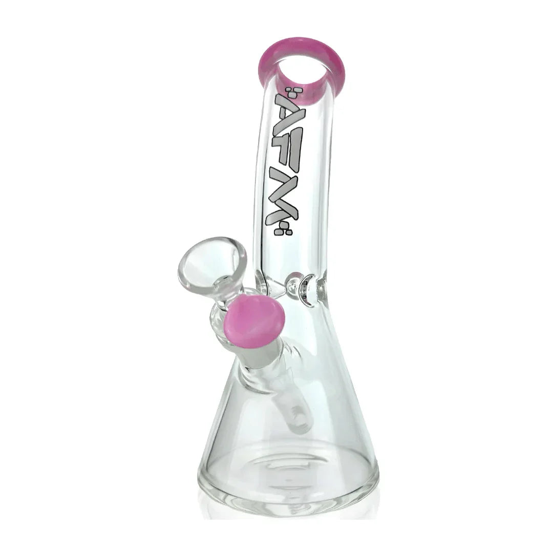 AFM Glass 8.5" Bent Beaker Glass Water Pipe - Stoner