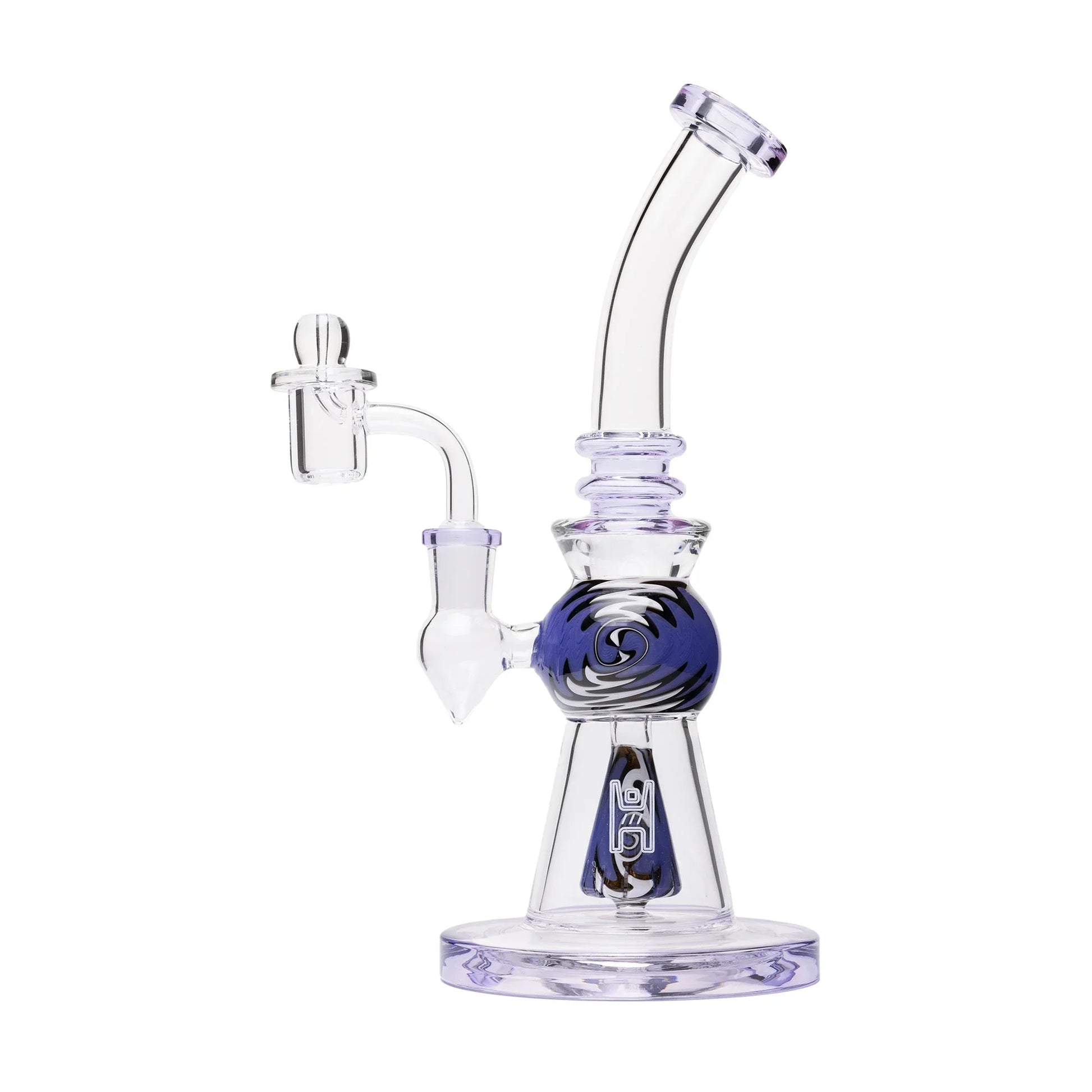 Human Grade 10" Mini Gumball Rig Glass Water Pipe - Stoner