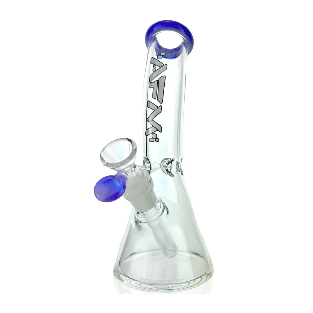 AFM Glass 8.5" Bent Beaker Glass Water Pipe - Stoner