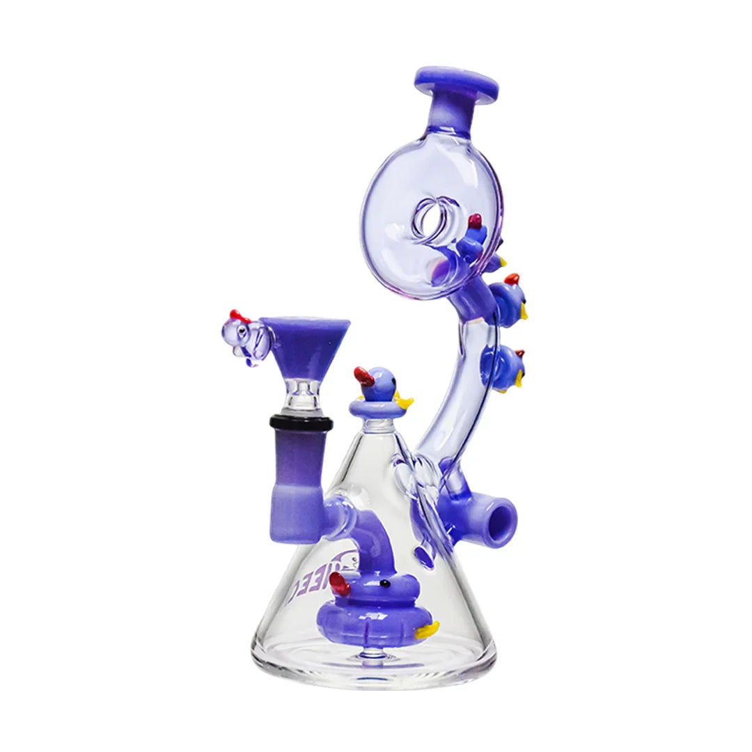 Cheech Glass 8.5" The Ducks on the Ring Water Pipe - Stoner