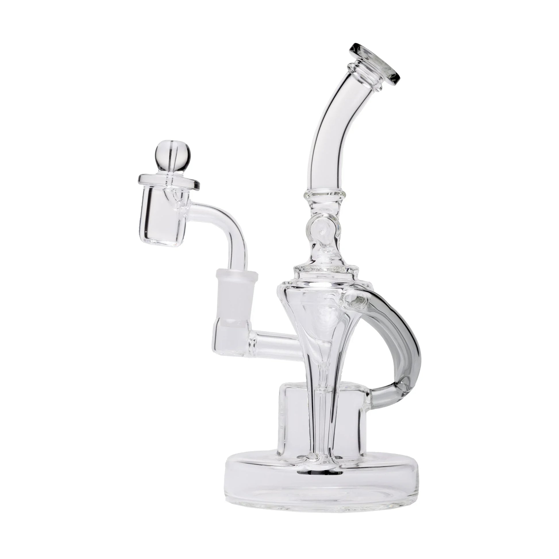 Human Grade Dualing Recycler Glass Rig Water Pipe - Stoner