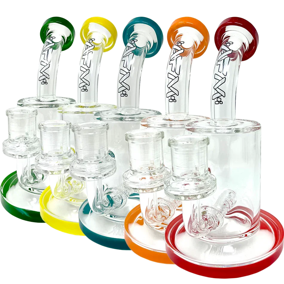 7.5" AFM Clear Glass Inline Perc Dab Rig - Stoner