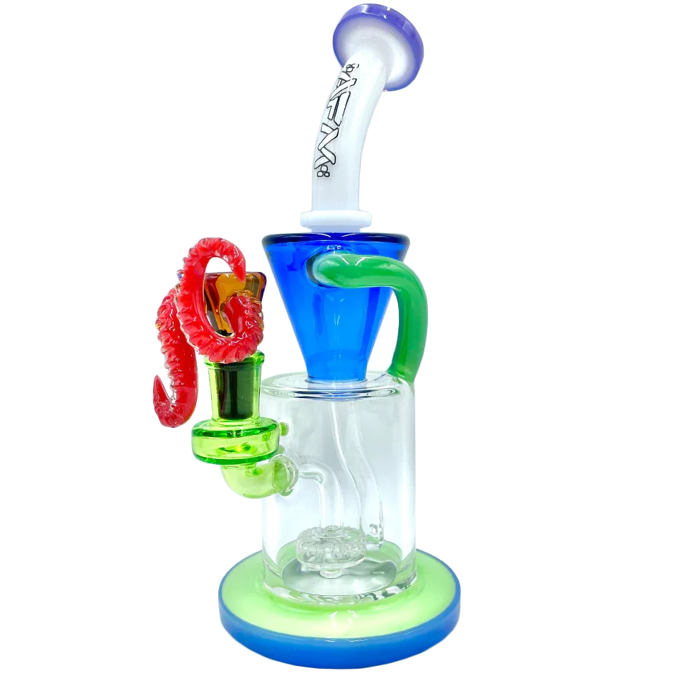 10" AFM Drain Glass Incycler Rainbow Dab Rig Bundle - Stoner
