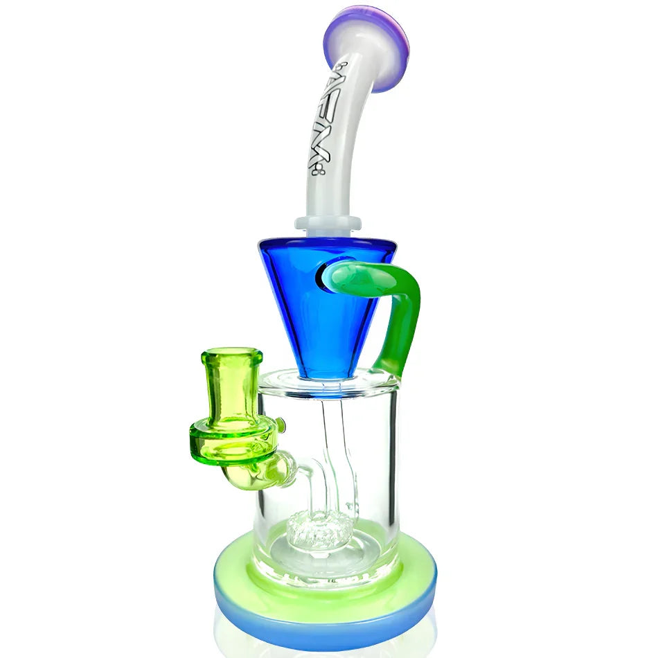 10" AFM Drain Glass Incycler Rainbow Dab Rig Bundle - Stoner