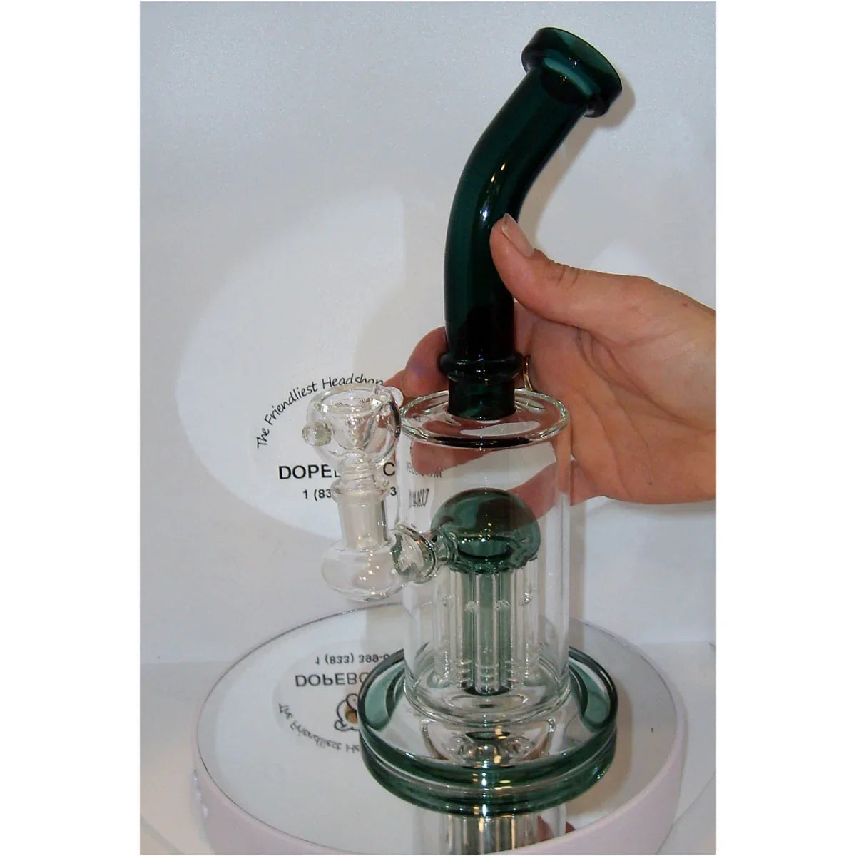 10" Water Pipe with Tree Perc & Bent Neck - Stoner