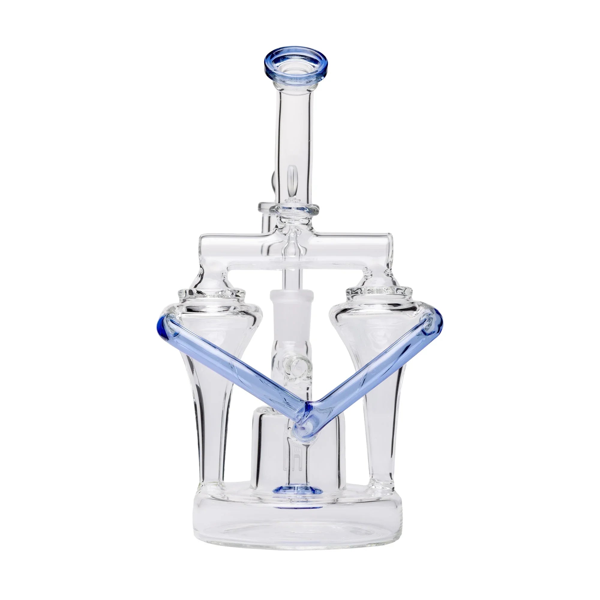 Human Grade Dualing Recycler Glass Rig Water Pipe - Stoner
