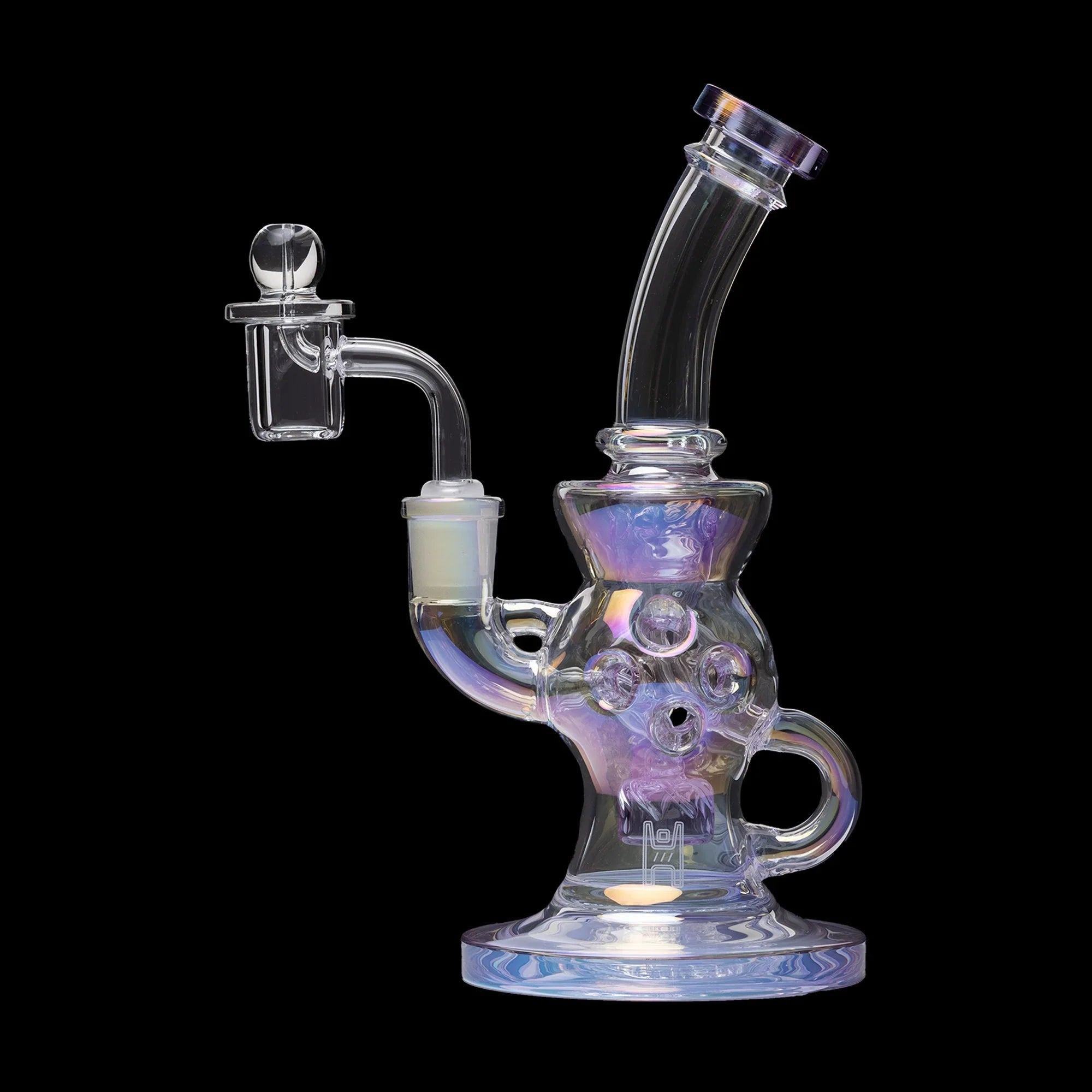 Human Grade 8.5" Swiss Incycler Glass Rig Recycler Water Pipe - Stoner