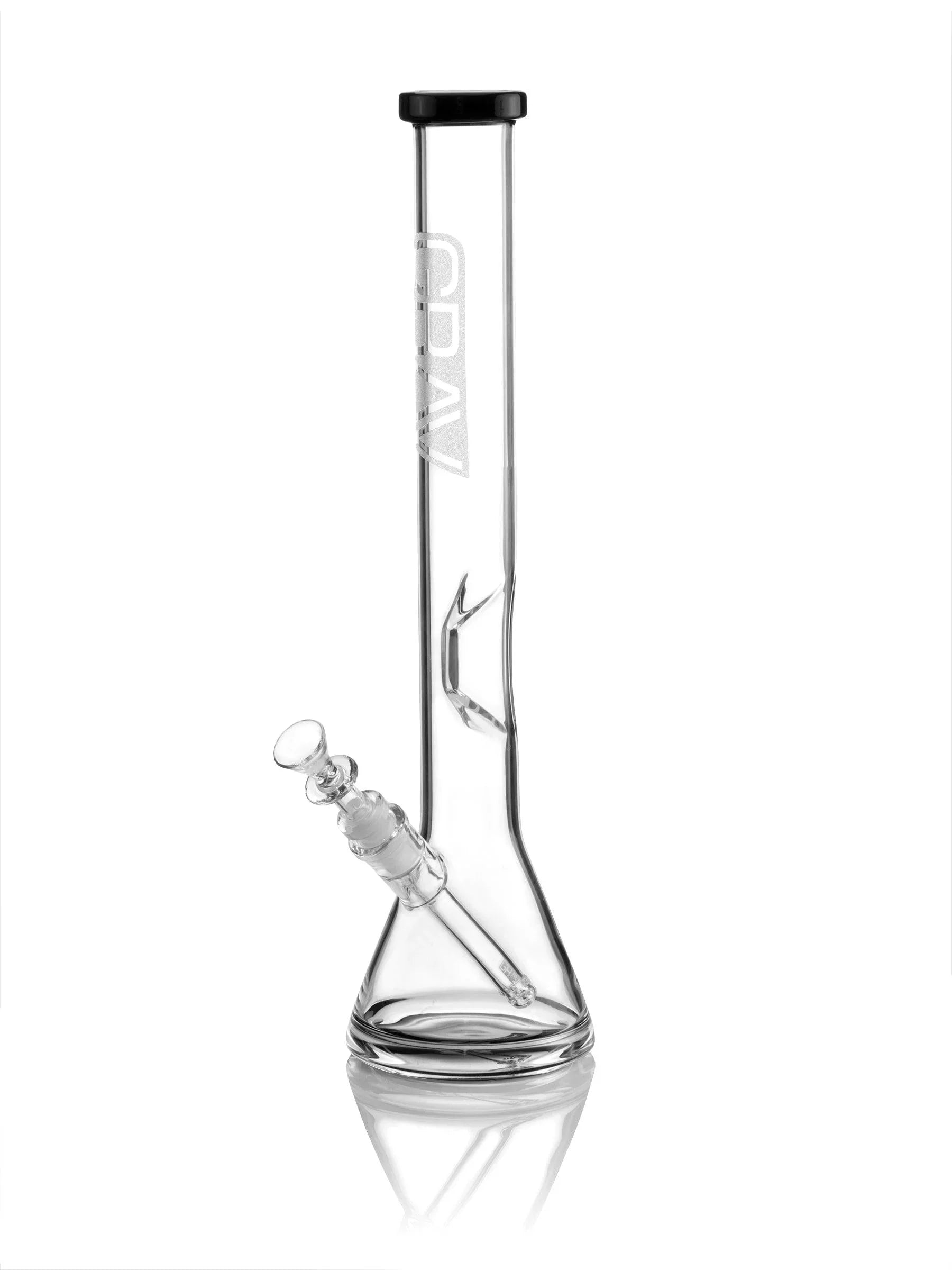GRAV® Large, Black Accent Beaker Base Water Pipe - Stoner