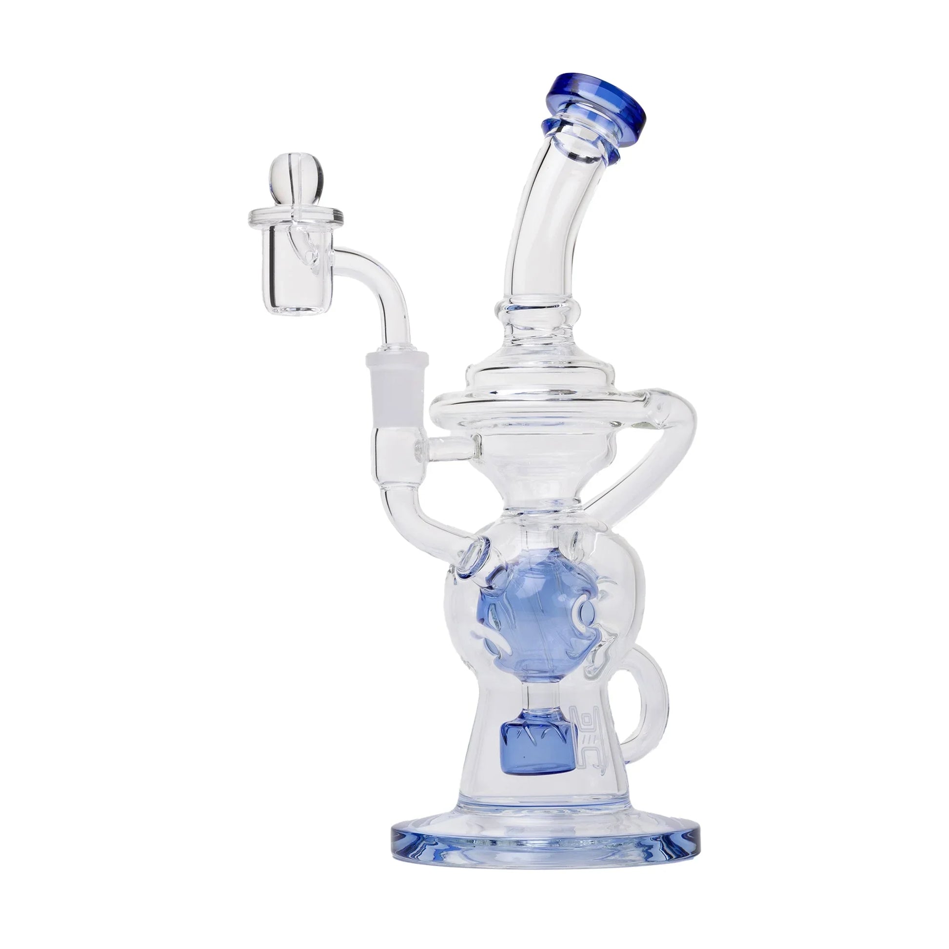 Human Grade 10" Swiss Rig Glass Recycler Water Pipe - Stoner