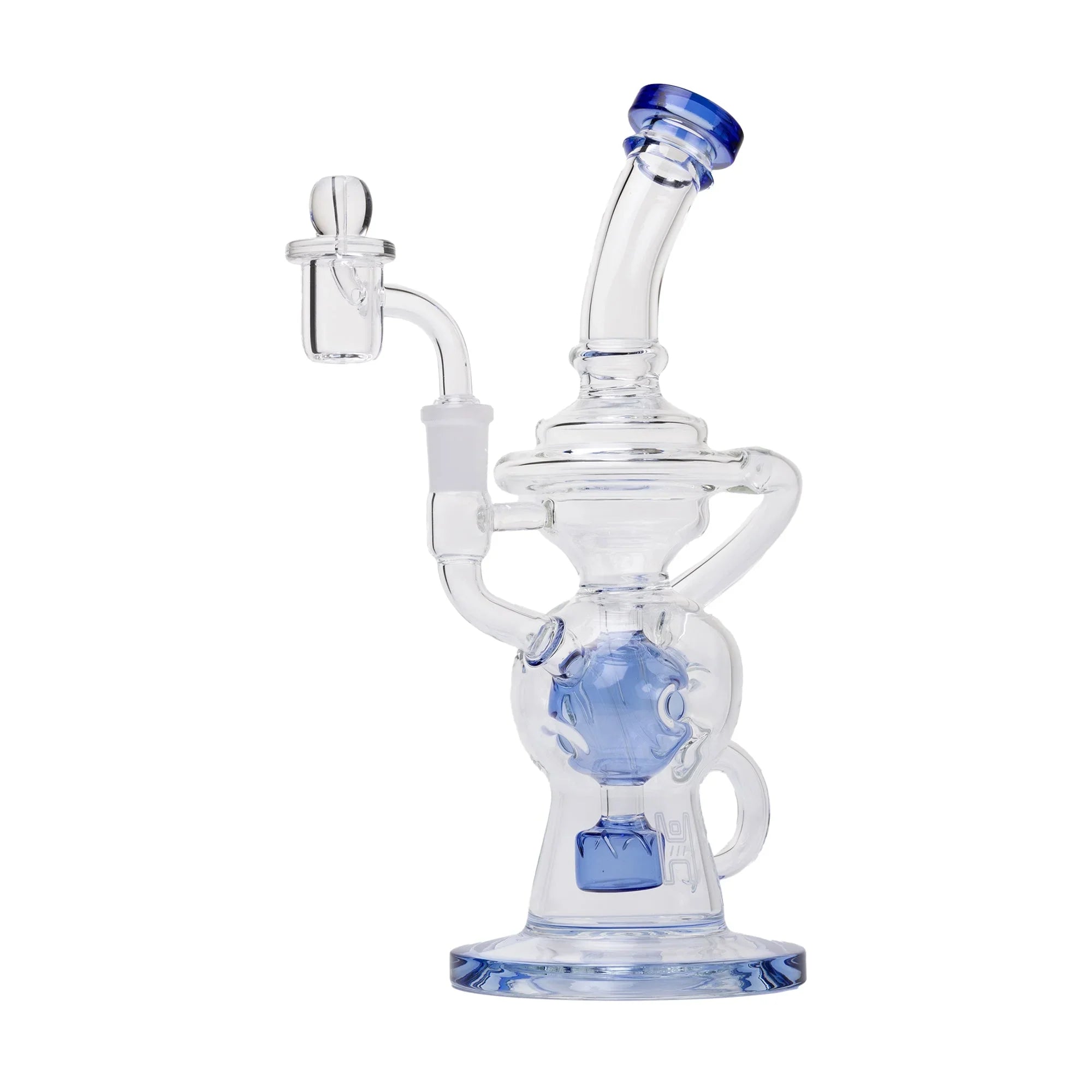 Human Grade 10" Swiss Rig Glass Recycler Water Pipe - Stoner