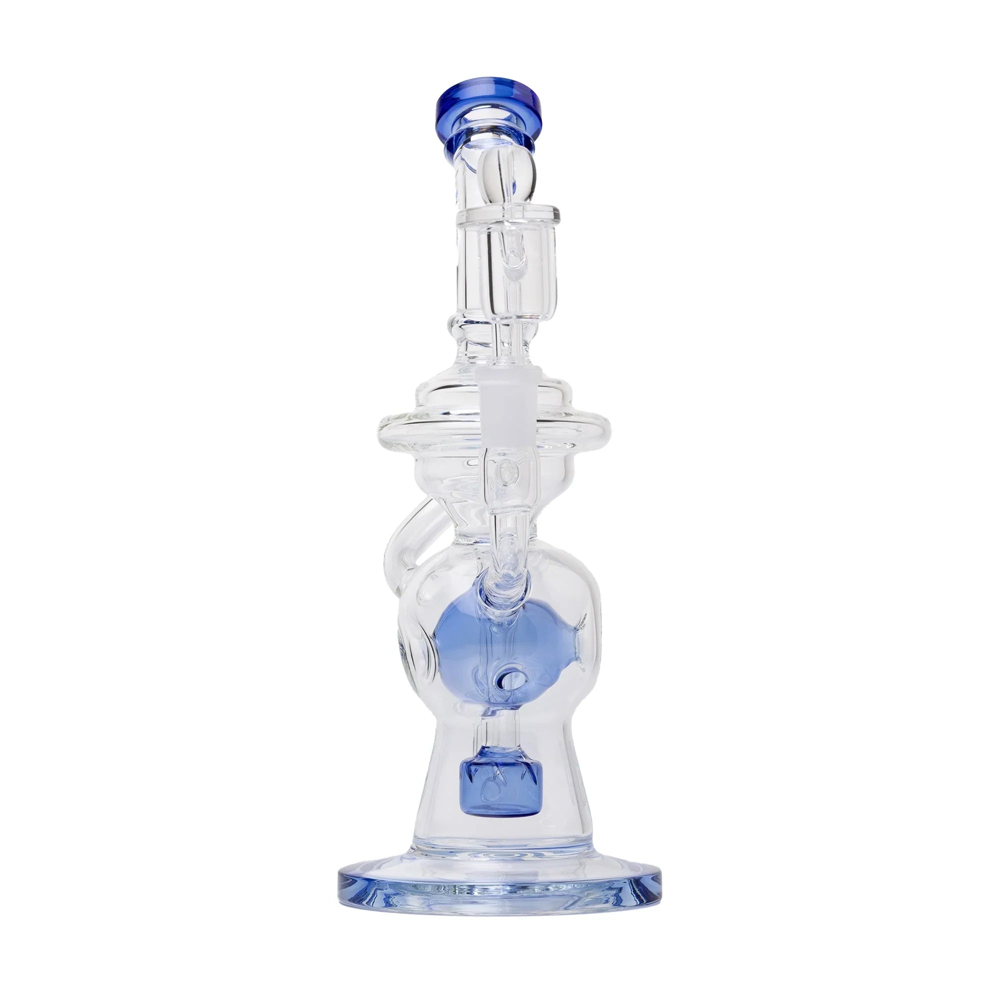 Human Grade 10" Swiss Rig Glass Recycler Water Pipe - Stoner